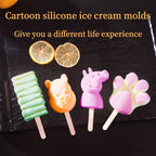 7-in-1 Silicone Popsicle Ice Cream Molds With Sticks Purple