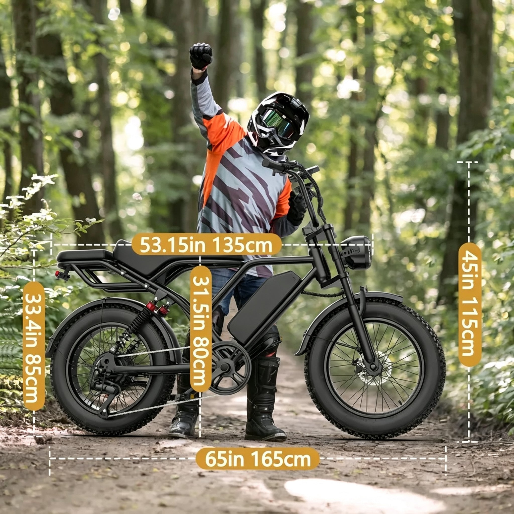 1500W Off-Road Electric Bike | 31MPH & 70 Miles Max Range