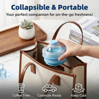 2 Pcs Foldable Silicone Ice Ball Cup with Straw & Lid