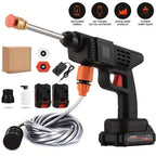 Cordless Portable Pressure Washer with 2 Batteries, 3000PSI Cordless Power Washer, 24V Battery Jet Wash for Car Garden Home Patio Driveways, 5.03meter Hose Included